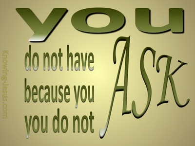 James 4:2 You Do Not Ask (green)